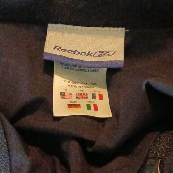 Reebok Track Jacket Womens Size M Navy Blue Full Zip Athletic Sportswear Retro - Picture 5 of 6